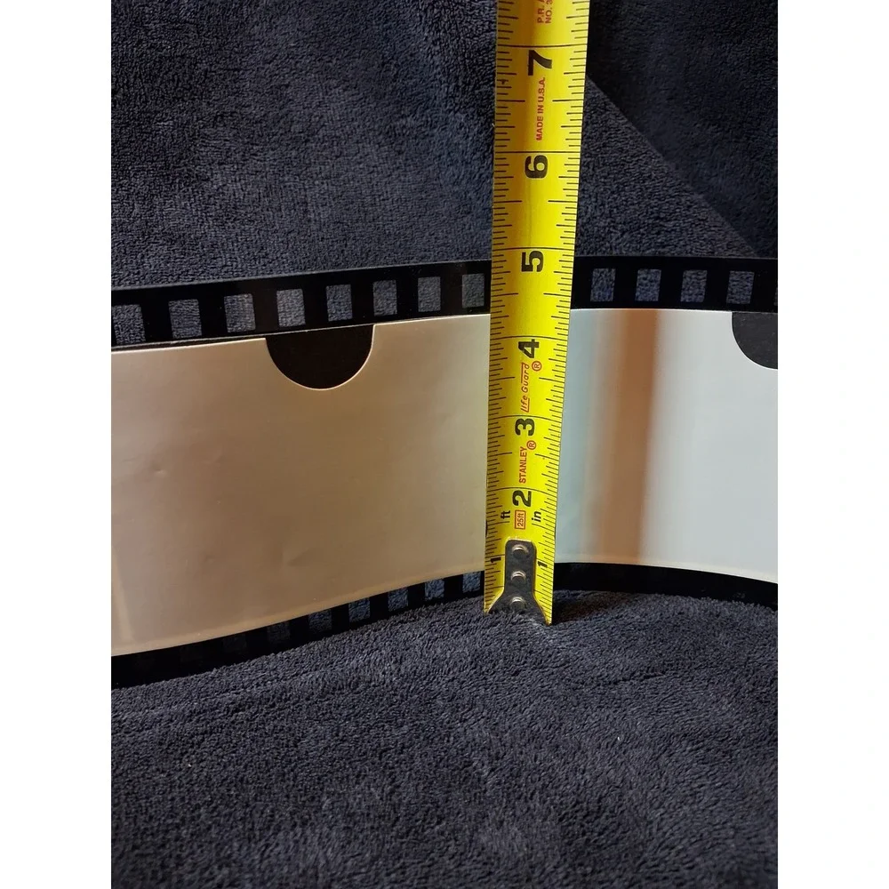Vintage 90's Film Strip Photo Frame Curved Acrylic 3-Slot 3x5 Cinema Movie Decor